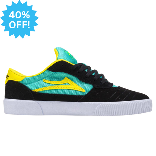 Lakai Cambridge Black / Teal Suede Skate Shoe