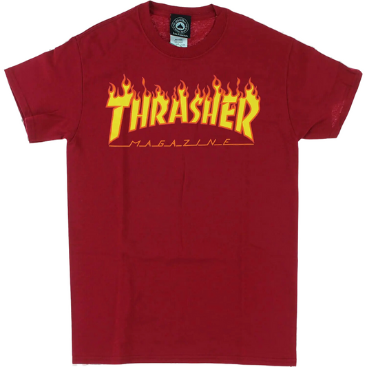 Thrasher Magazine Flame Logo T-Shirt - Cardinal Red