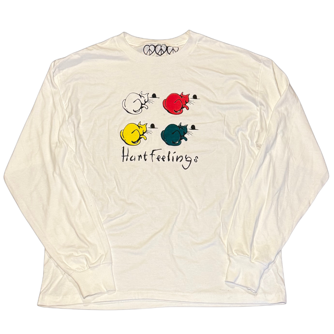 Hurt Feelings Cat And Mouse Long Sleeve Shirt - White