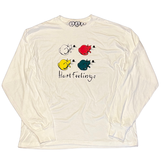 Hurt Feelings Cat And Mouse Long Sleeve Shirt - White