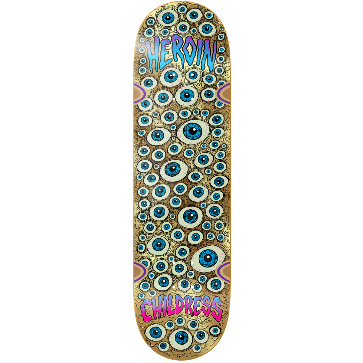8.75" Heroin Chet Childress Eyes Skateboard Deck