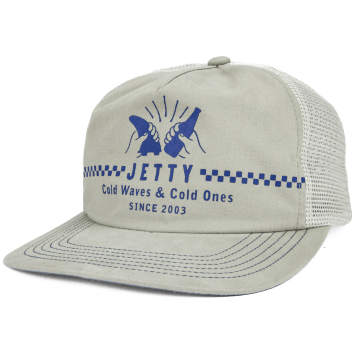 Jetty Cold Ones Snapback Trucker Hat - Bone