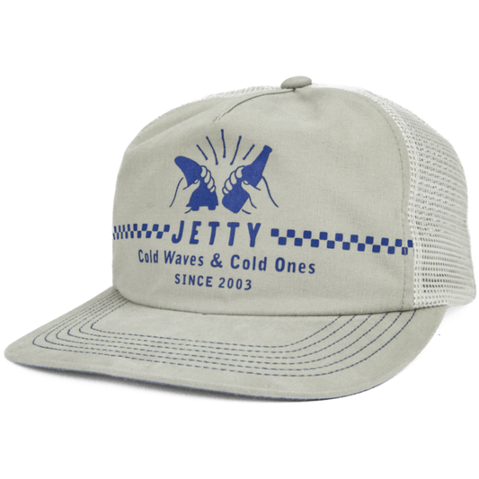 Jetty Cold Ones Snapback Trucker Hat - Bone
