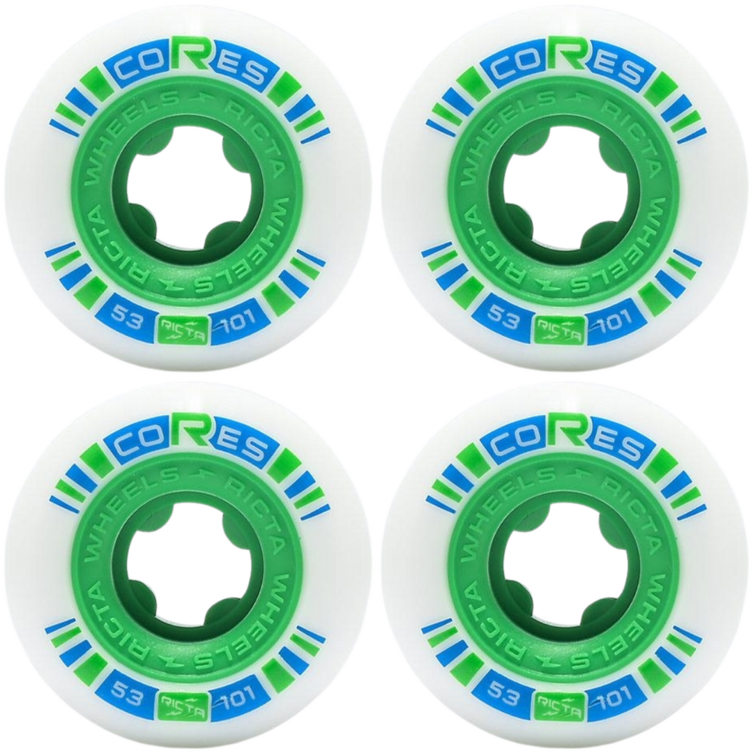 53mm Ricta Wheels 101A Cores White / Green