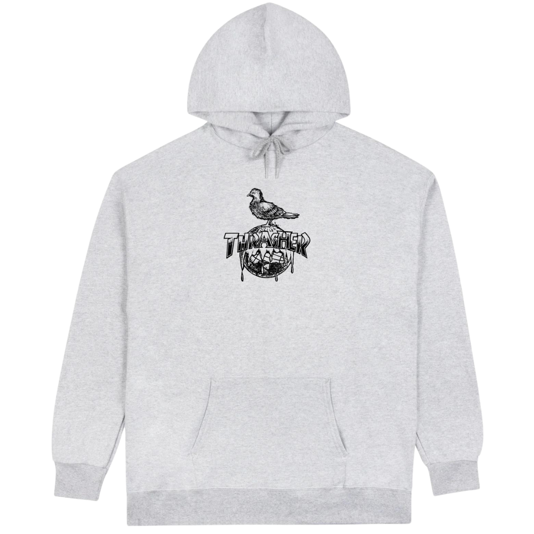 Thrasher x Anti-Hero Cover The Earth Hoodie - Ash Grey