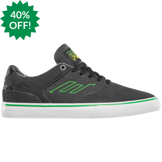 Emerica x Creature Skateboards The Low Vulc Charcoal Skate Shoes