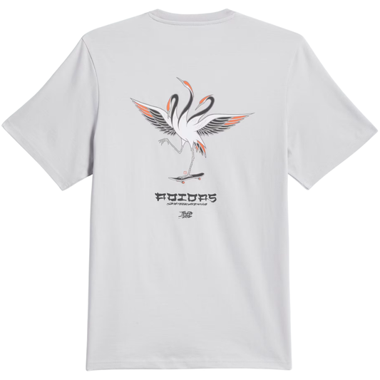 Adidas Skateboarding x Temple Of Skate Crane T-Shirt - Light Solid Grey / Black