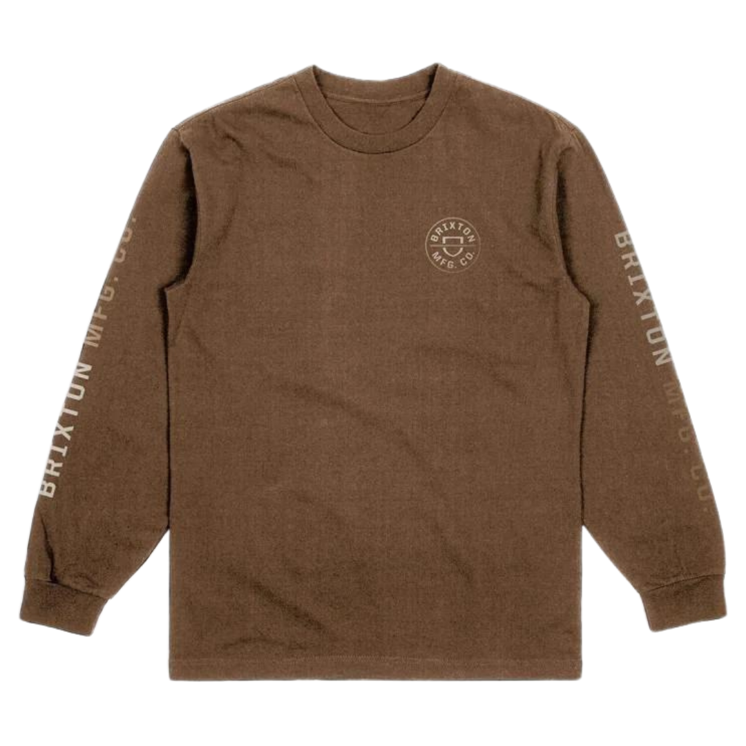 Brixton Crest Long Sleeve Shirt - Bison / Beige / Mojave