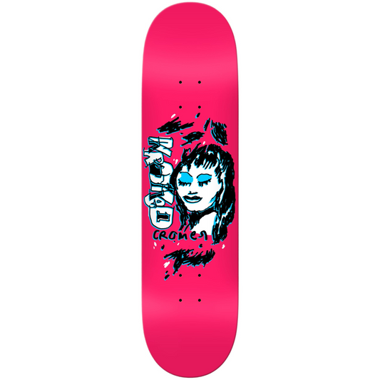 8.06" Krooked Cromer Pink And Blue Skateboard Deck