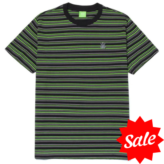 Huf Crown Stripe Short Sleeve Knit Shirt - Black