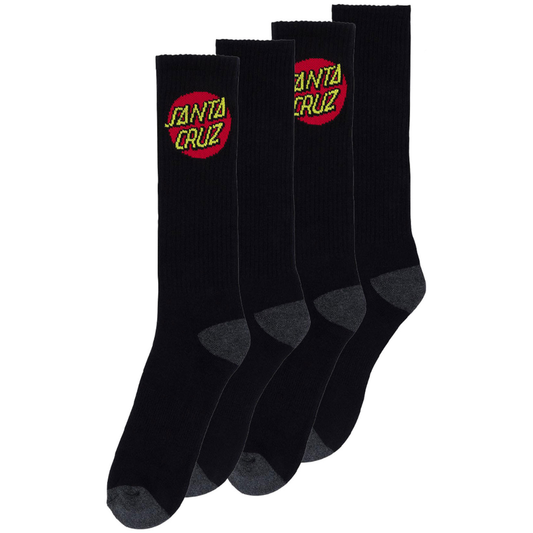 Santa Cruz Skateboards Cruz 2 Pack Crew Socks - Black - Men's