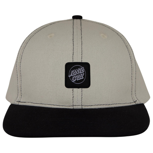 Santa Cruz Cruz Label Snapback Hat - Sand / Black