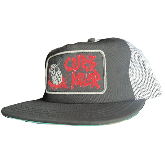 Heroin Skateboards Curb Killer Trucker Hat Black
