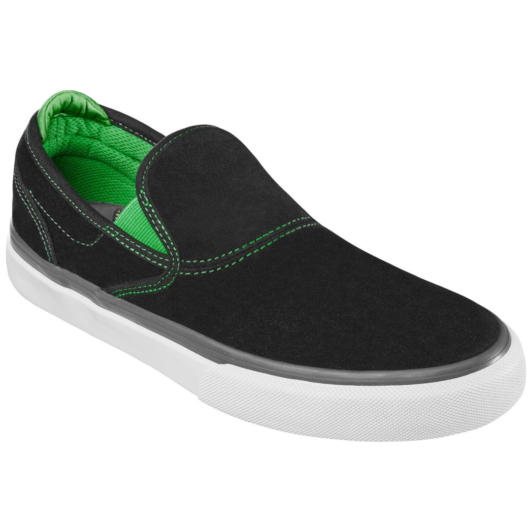 Emerica x Creature Skateboards Wino G6 Slip-On Black / Green Skate Shoes