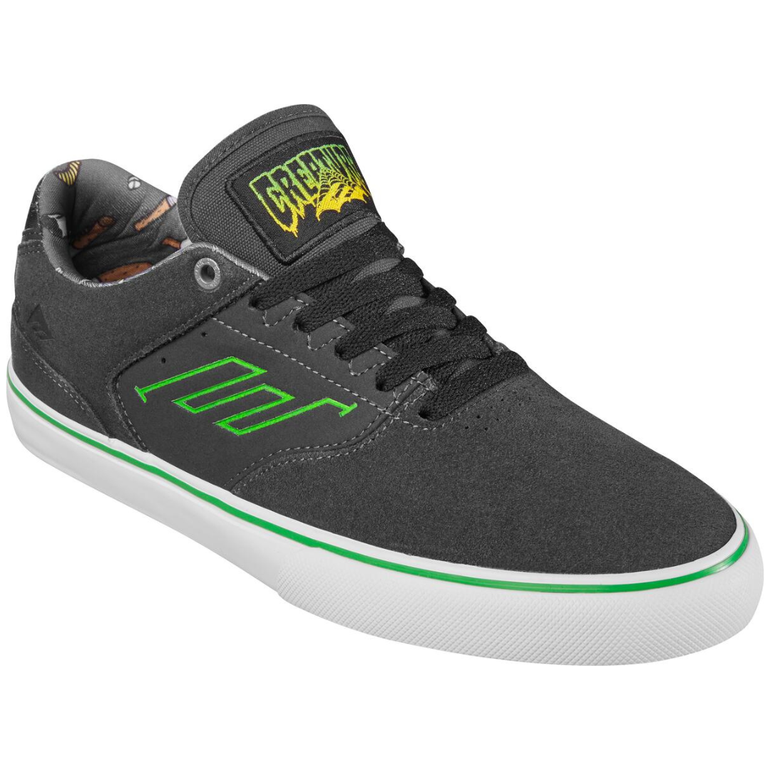 Emerica x Creature Skateboards The Low Vulc Charcoal Skate Shoes