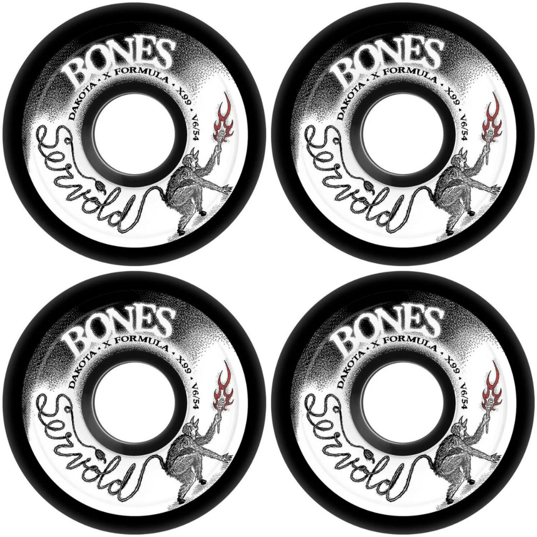 54mm Bones Wheels X Formula V6 99A Dakota Servold Eternal Search - Black