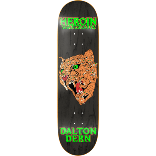 8.5" Heroin Dalton Dern Panther Skateboard Deck - Assorted Stains