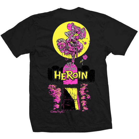 Heroin Skateboards Dead Dave Zombie T-Shirt - Black
