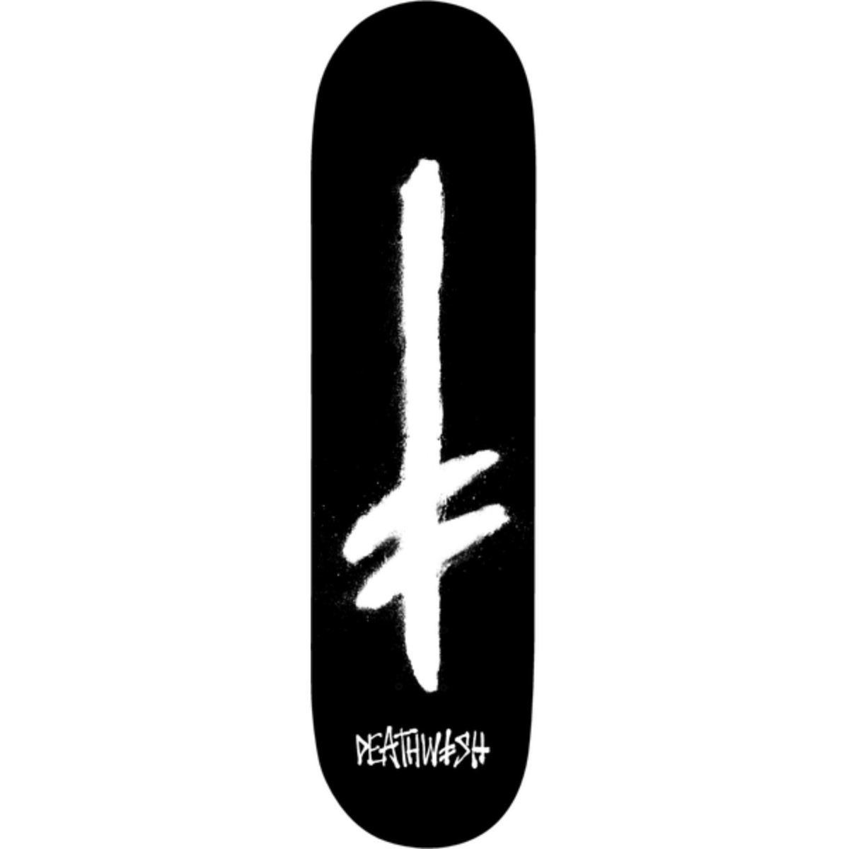 8.25" Deathwish Deathspray Skateboard Deck - Black / White