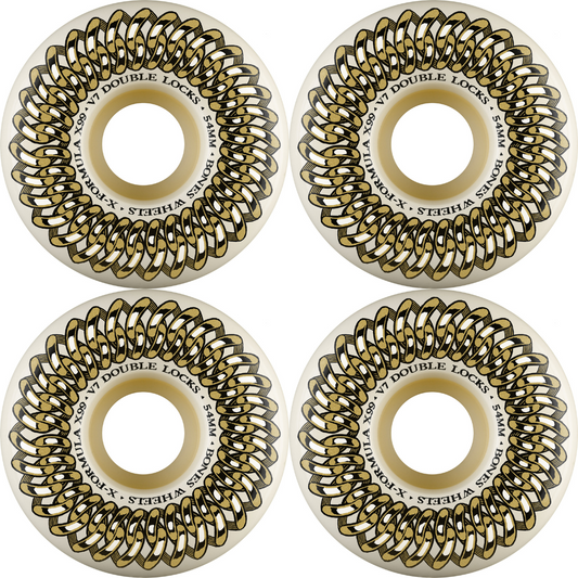 54mm Bones Wheels X-Formula Skateboard Wheels V7 Double Locks 99a