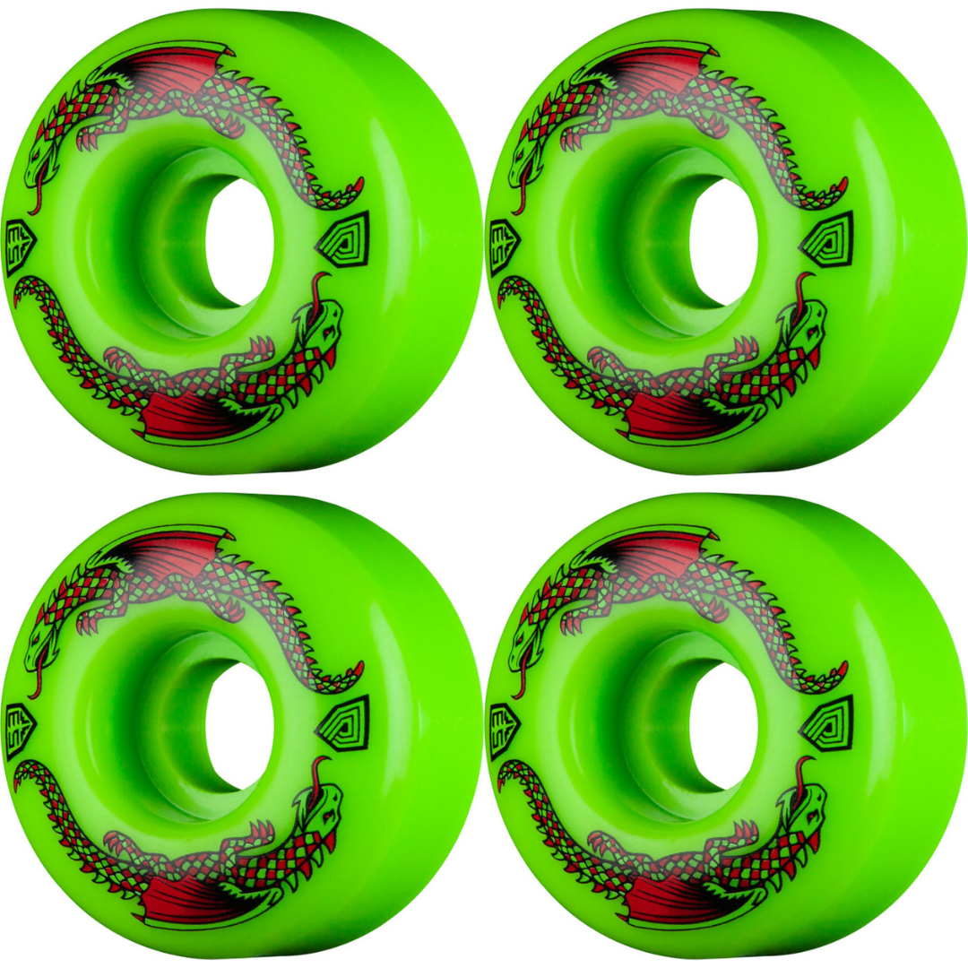 53mm Powell Peralta Dragon Formula Skateboard Wheels Green