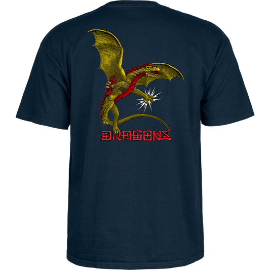 Powell Peralta Dragons Logo T-Shirt - Navy