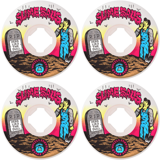 60mm Slime Balls Wheels Death of Dull Vomits White 95a