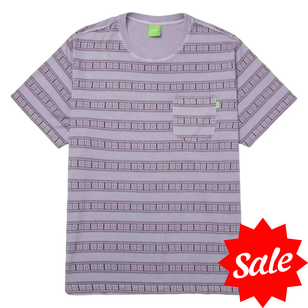 Huf Cooper Stripe Short Sleeve Knit Shirt - Dust Purple