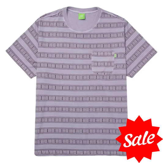 Huf Cooper Stripe Short Sleeve Knit Shirt - Dust Purple