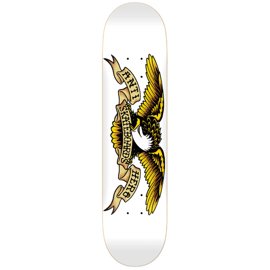 8.75" Anti-Hero Skateboards Classic Eagle Deck - White