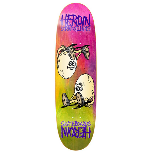 8.75" Heroin Skateboards Symmetrical Egg Rainbow Ply - Assorted Stains