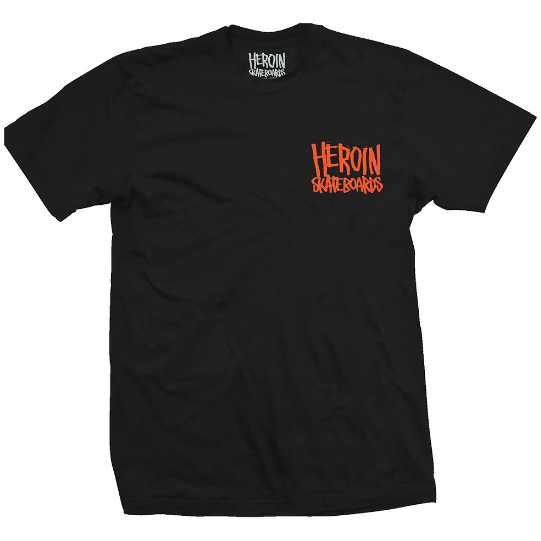 Heroin Skateboard Eggzilla 3 Halloween Edition T-Shirt - Black