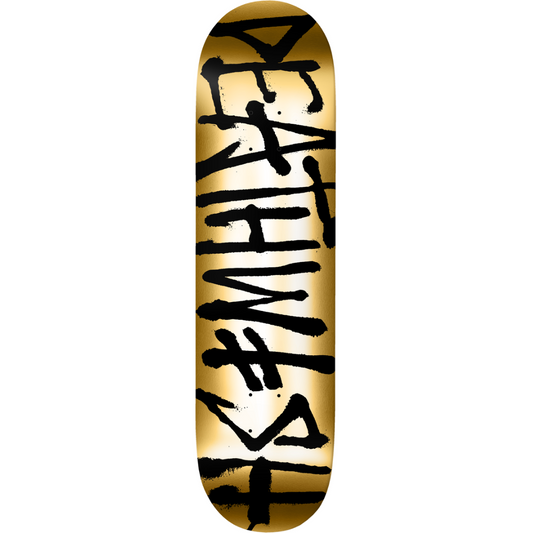 8.25" Deathwish Skateboard El Dorado Spray Gold Foil Skateboard Deck