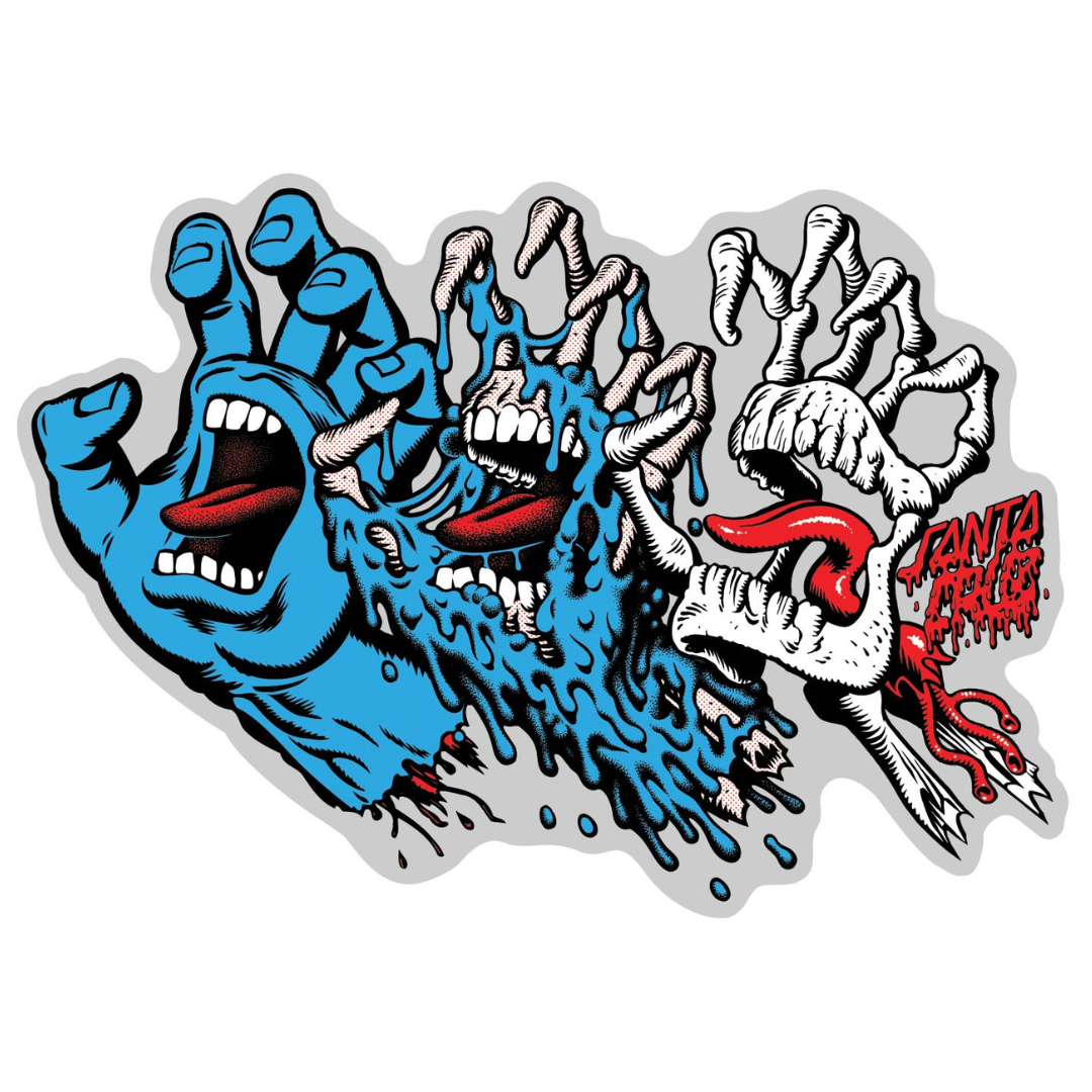 Santa Cruz Skateboards Evolve Hand Clear Sticker