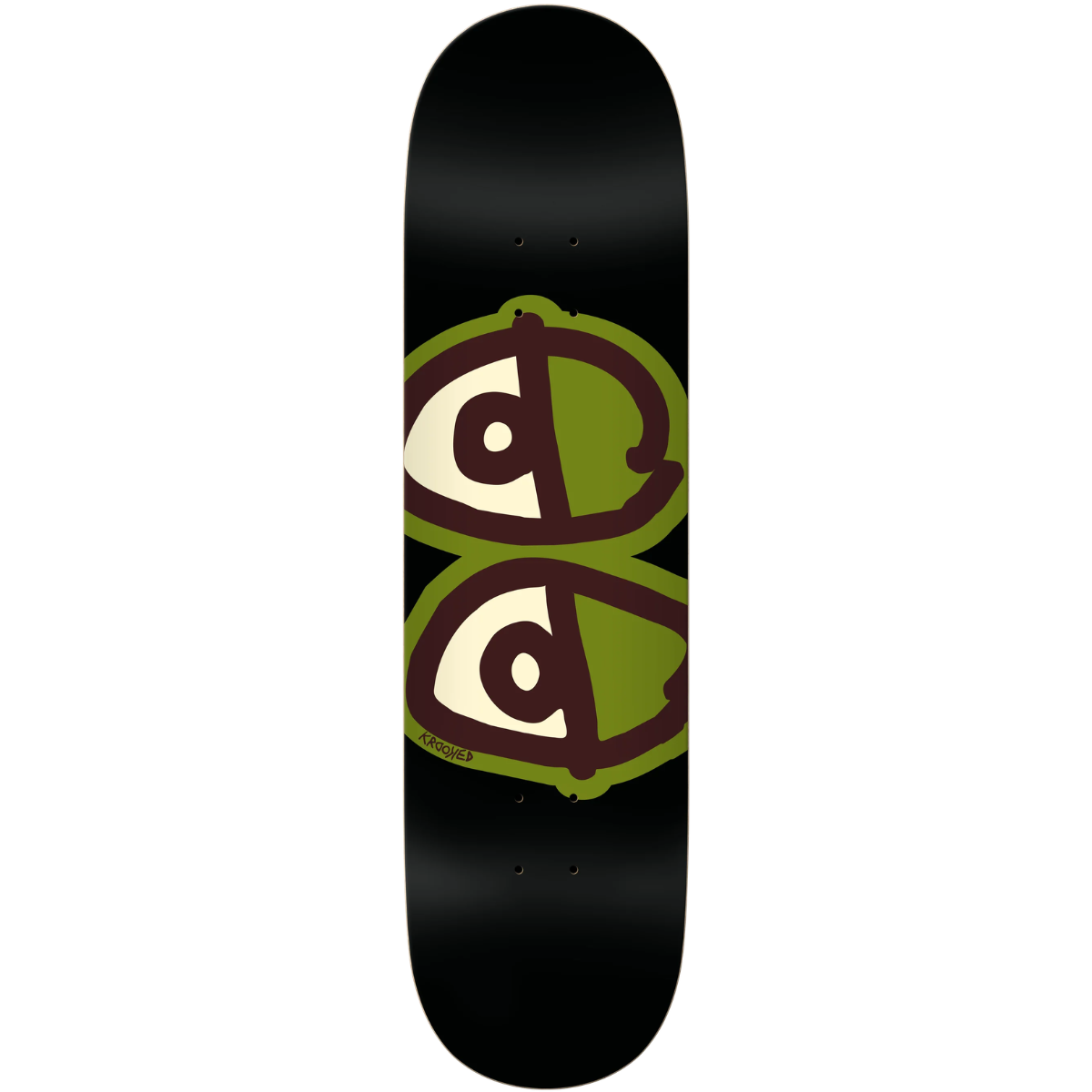 8.5" Krooked Team Eyes Skateboard Deck - Black
