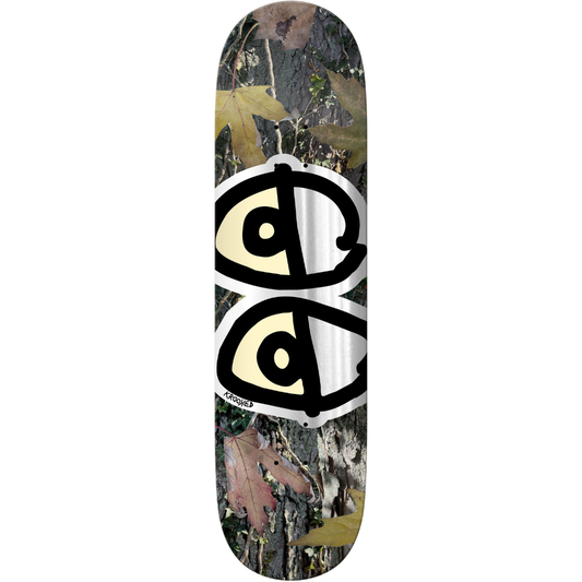 8.5" Krooked Team Eyes Camo Silver Foil Skateboard Deck