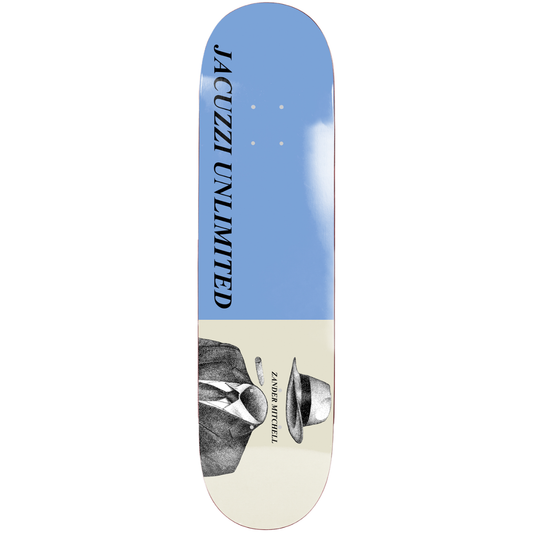 8.5" Jacuzzi Unlimited Zander Mitchell Fedora Skateboard Deck