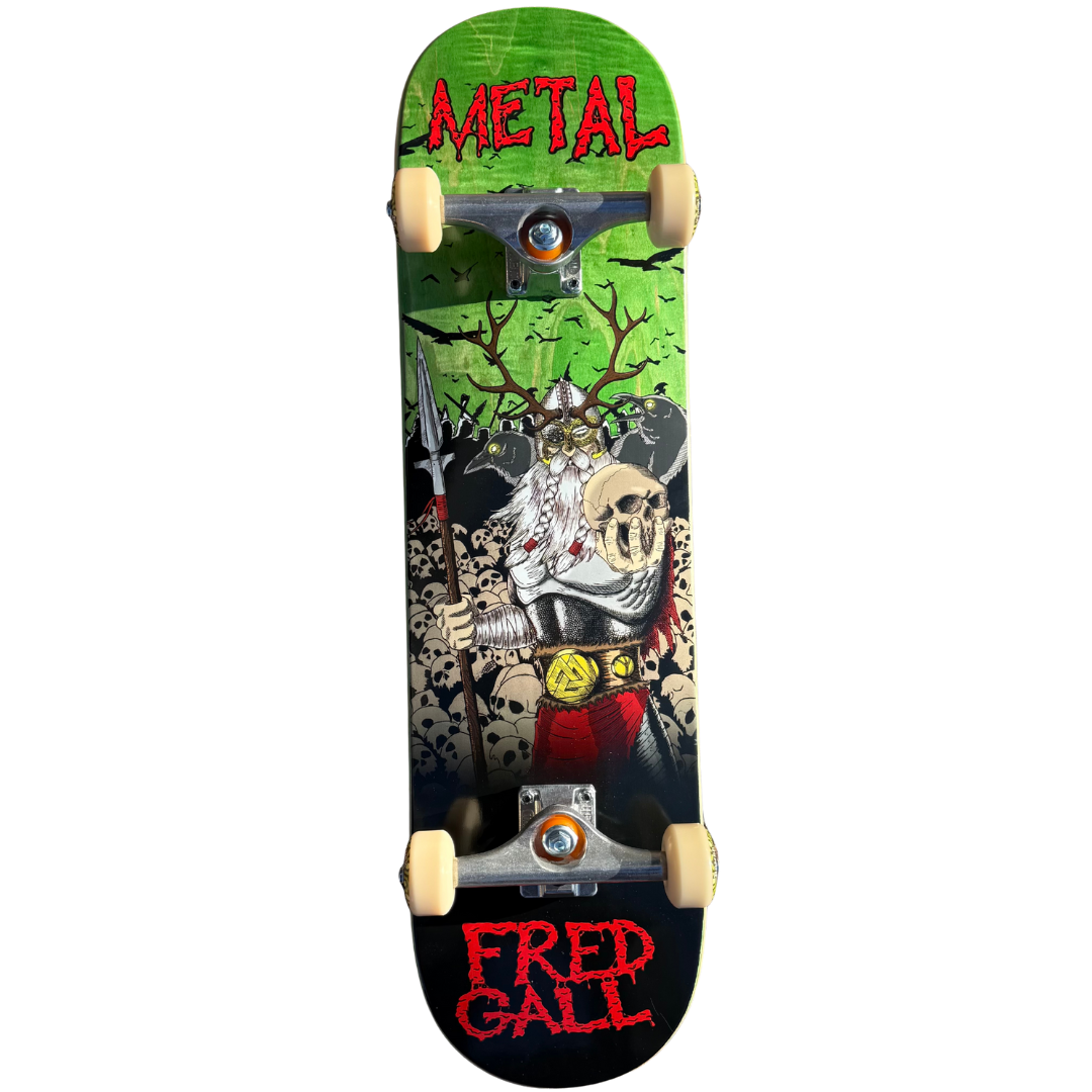 8.25" Metal Fred Gall Odin Complete Skateboard