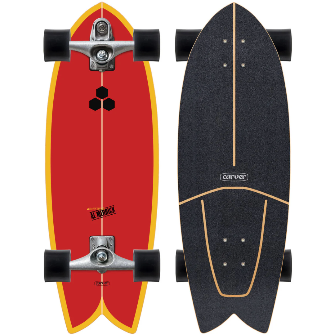 Carver Skateboards C7 Flowy Channel Islands Fish Surfskate Complete Skateboard 29.25"