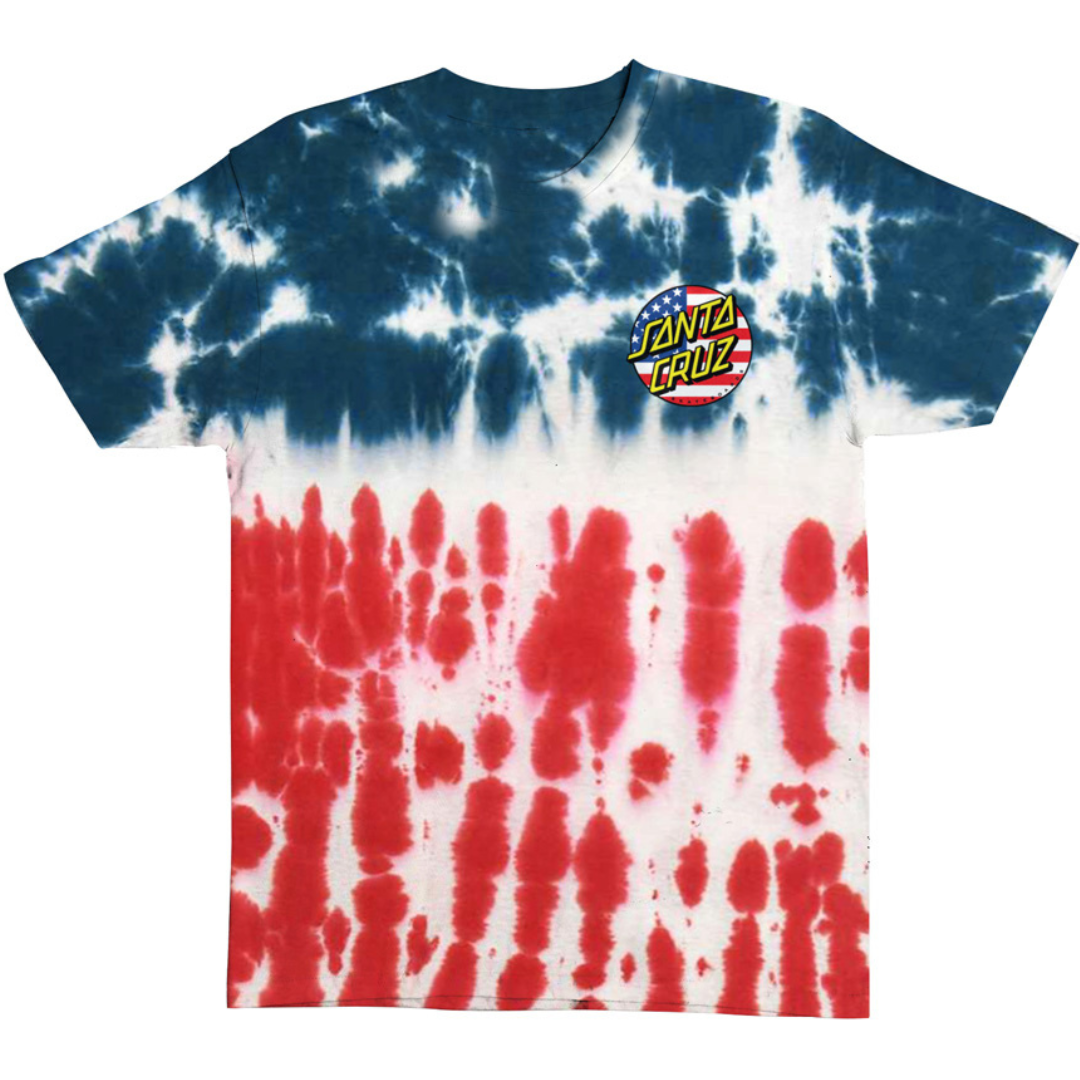 Santa Cruz Skateboards July 4th Dot V2 T-Shirt - Flag