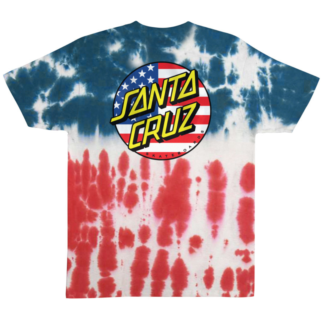 Santa Cruz Skateboards July 4th Dot V2 T-Shirt - Flag