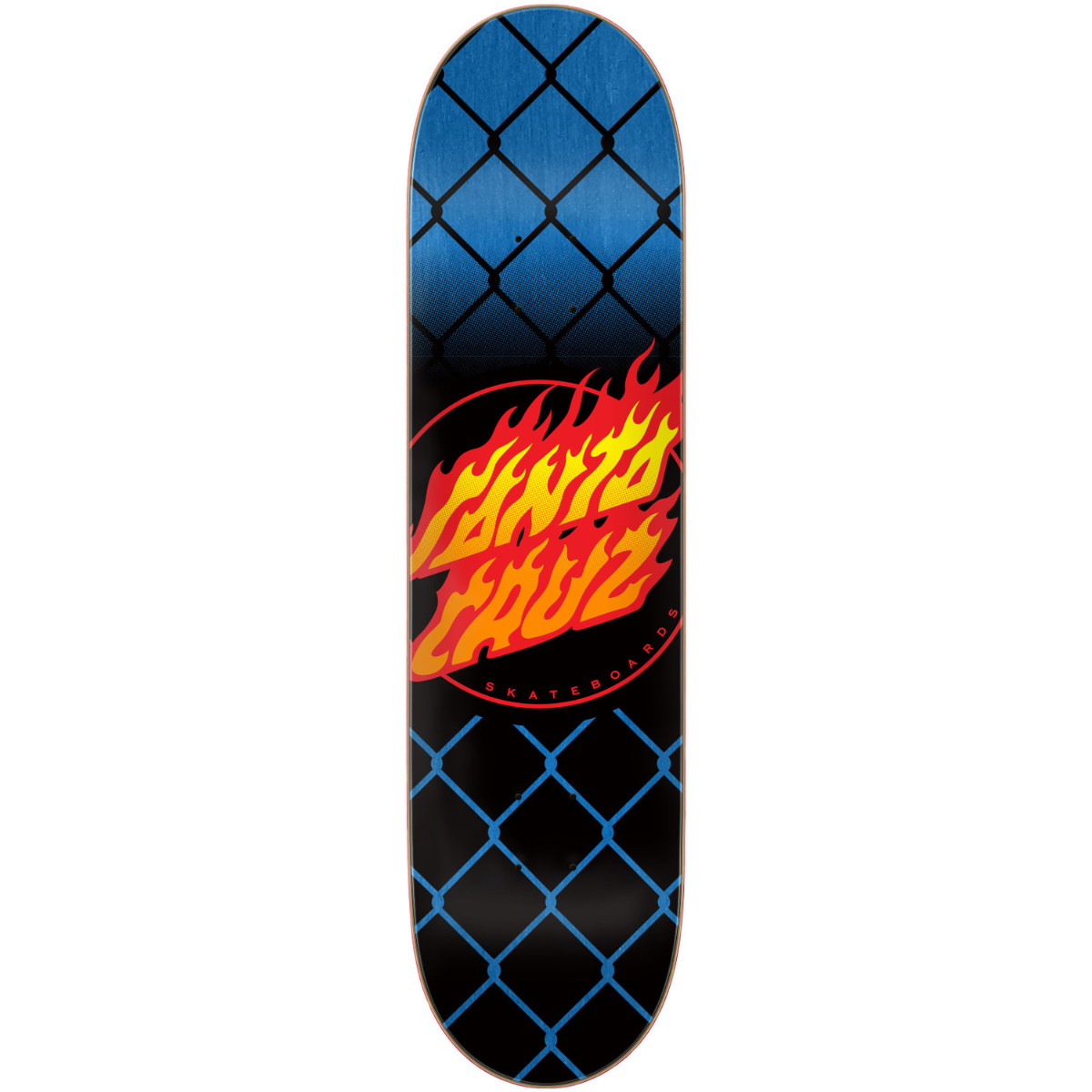 8.0" Santa Cruz Flame Dot Chain Skateboard Deck