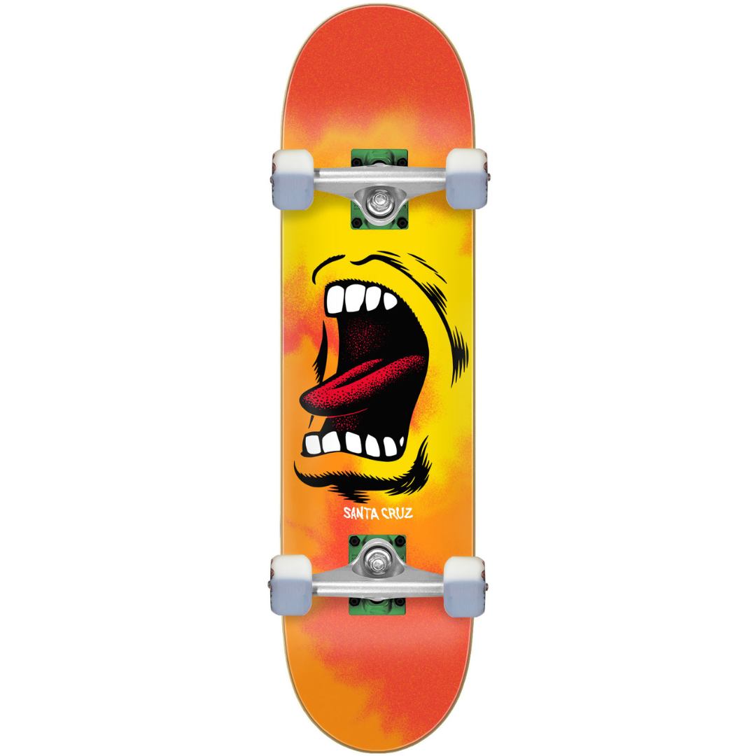 8.0" Santa Cruz Big Mouth Flame Complete Skateboard