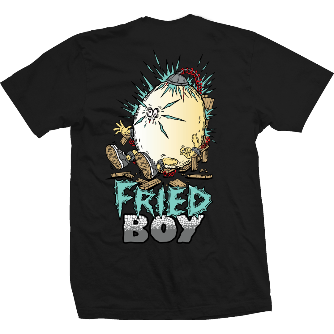 Heroin Skateboards Fried Boy T-Shirt - Black