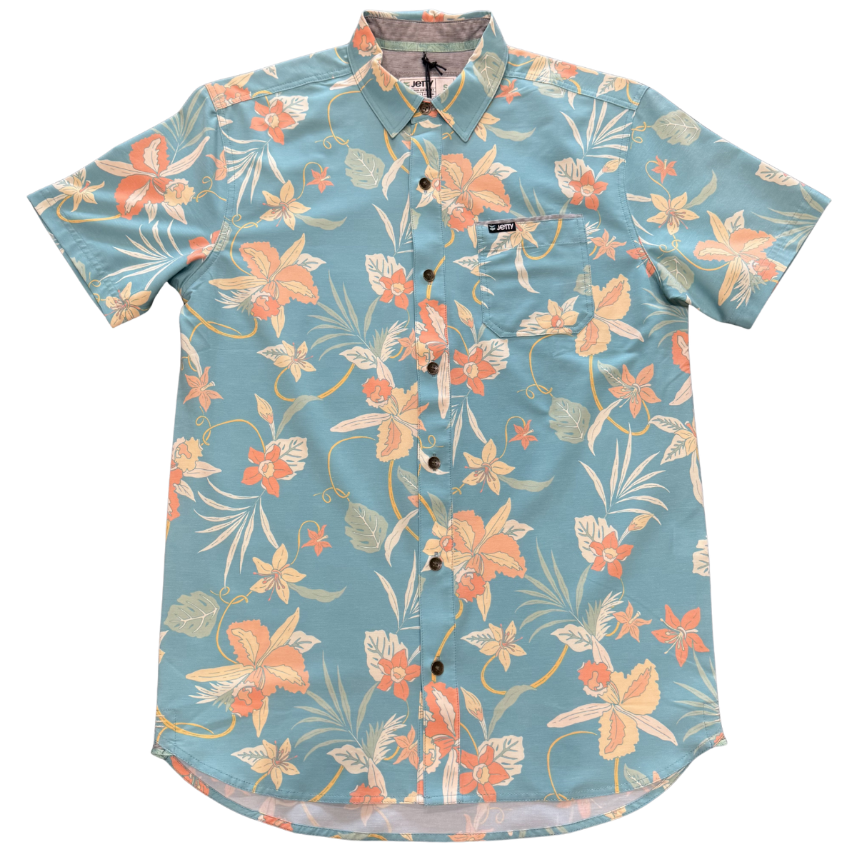 Jetty Garwood Woven Button Up Shirt - Light Blue