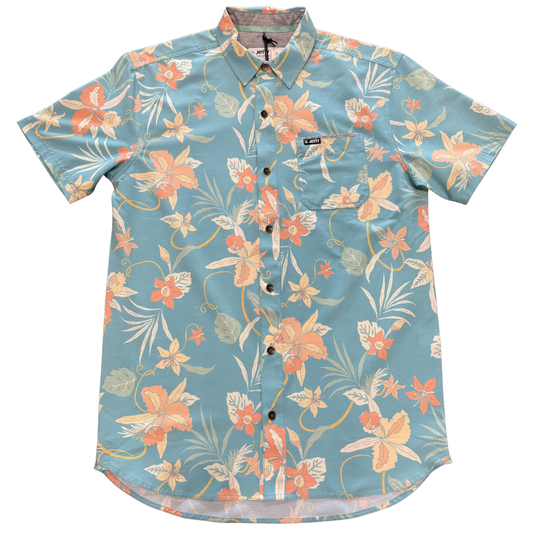 Jetty Garwood Woven Button Up Shirt - Light Blue