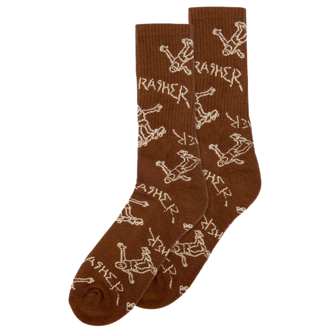 Thrasher Magazine Gonz Socks - Brown