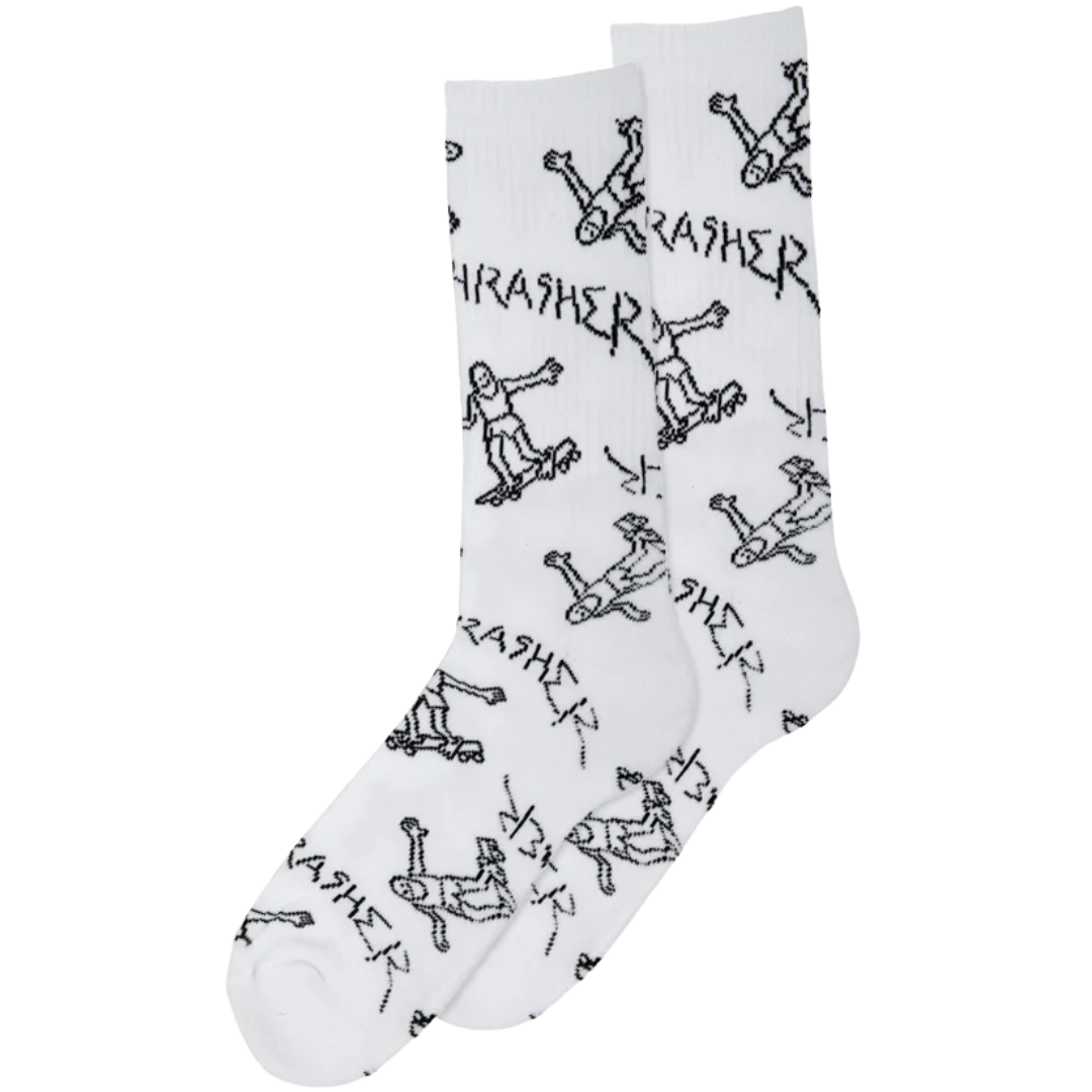 Thrasher Magazine Gonz Socks - White