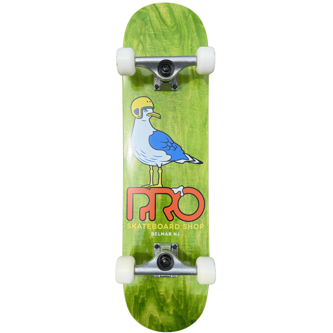 8.0" Pro Skateboard Shop Seagull Complete Skateboard - Green
