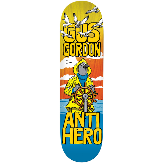 8.5" Anti-Hero Gus Gordon Debut Pro Model Skateboard Deck - Assorted Yellow / Orange Stain